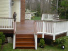Ipe with white vinyl rails